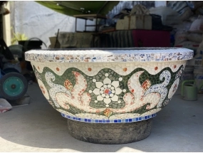 Chậu tròn 1m2 xanh rêu
