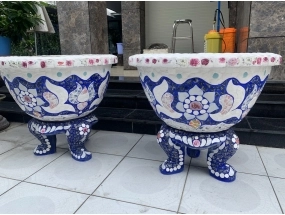 Chậu tròn 60cm chân quỳ