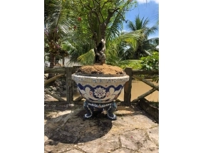 Chậu tròn 80cm chân quỳ