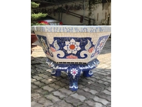 Chậu lục giác 1m chân quỳ