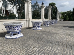 Chậu lục giác 1m2 chân quỳ + mâm đế