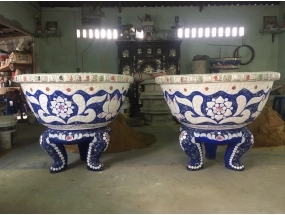 Chậu tròn 80cm chân quỳ