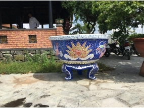 chậu long phụng tranh châu chân quỳ